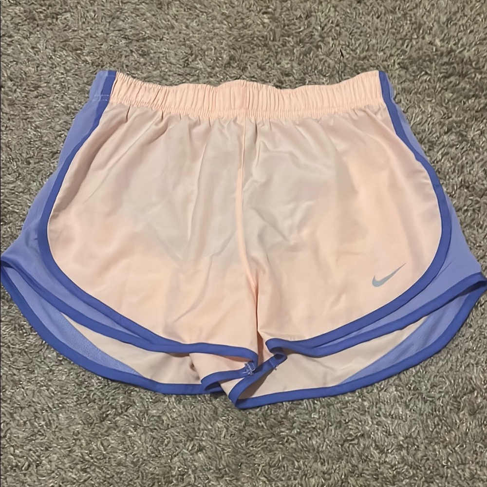 Nike Women's Peach and Blue Running Shorts